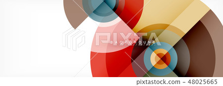 Geometric circle abstract background, creative geometric wallpaper. 48025665