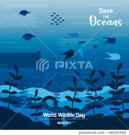 Wildlife Day concept for ocean life protection Wildlife Day concept for ocean life protection 48026488