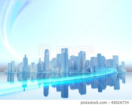 Urban city building high-rise building network CG Urban city building high-rise building network CG 48026734