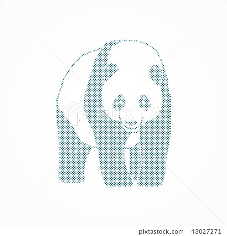 Panda standing graphic vector Panda standing graphic vector 48027271