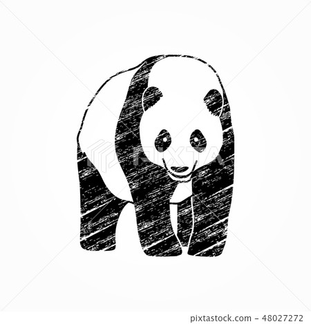 Panda standing graphic vector Panda standing graphic vector 48027272