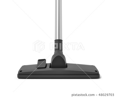 3d rendering of black plastic vacuum brush isolated on white background 48029703