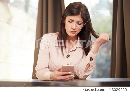 modern businesswoman using mobile 48029933