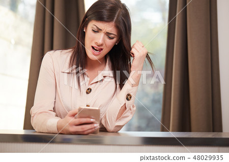 modern businesswoman using mobile 48029935