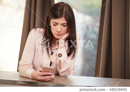 modern businesswoman using mobile 48029940
