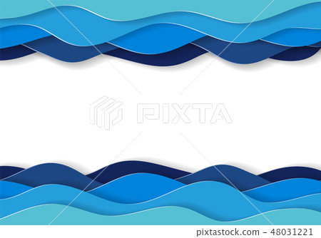 Abstract multi layered cartoon paper background 48031221
