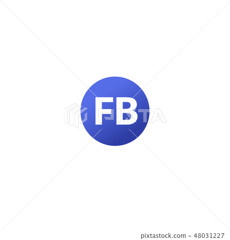 White Fb text on a blue circle icon. 48031227