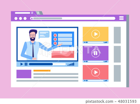 Online Courses Lead by Male Teacher Man Video 48031593