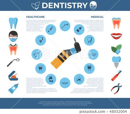 Digital vector dentistry simple icons Digital vector dentistry simple icons 48032004
