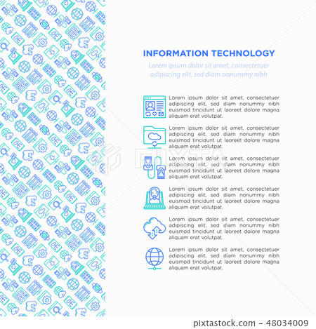 Information technology concept with thin line icon Information technology concept with thin line icon 48034009