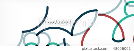 Abstract color lines on white. Modern colorful flow poster wave. Art design for your project 48036061