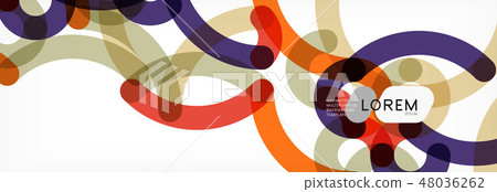 Curly wave lines abstract background design, transparent color lines on gray Curly wave lines abstract background design, transparent color lines on gray 48036262
