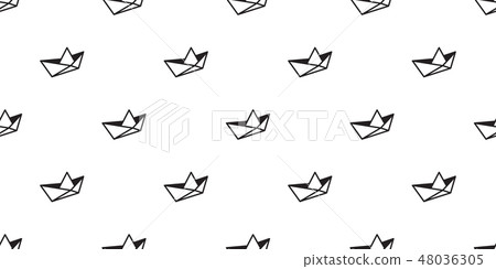 boat seamless pattern vector origami yacht anchor boat seamless pattern vector origami yacht anchor 48036305
