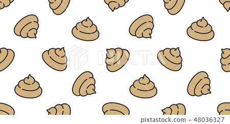 Poo seamless pattern vector toilet scarf isolated - Stock Illustration ...