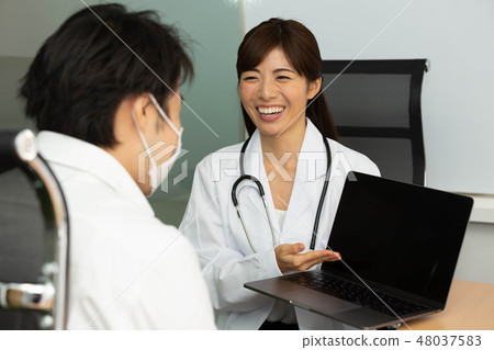 Female doctor interview Female doctor interview 48037583