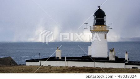 Dunnet Head Lighthouse in the north of Scotland Dunnet Head Lighthouse in the north of Scotland 48038324