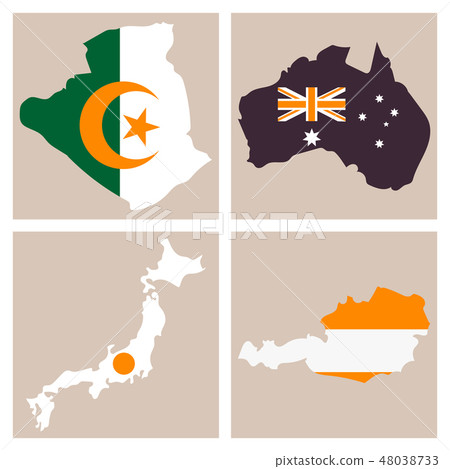 World map-countries in color on white background 48038733