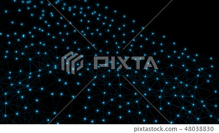 Digital computer data and network connection triangle lines and 48038830