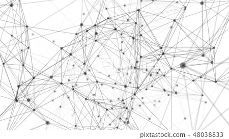 Digital computer data and network connection triangle lines and 48038833