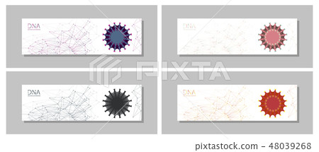 Set flyer, brochure size A4 template,banner. Molecular structure with connected lines and dots Set flyer, brochure size A4 template,banner. Molecular structure with connected lines and dots 48039268