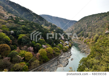 京都:春天的Hozugyo Arashiyama 京都:春天的Hozugyo Arashiyama 48039338