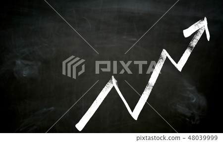 Graph painted on blackboard Concept Graph painted on blackboard Concept 48039999