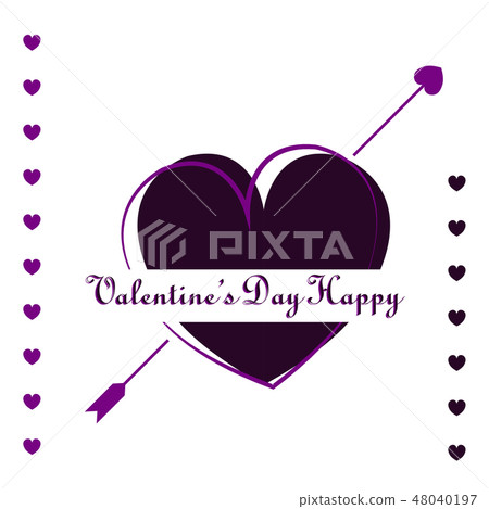 Happy Valentines Day typography poster with handwritten calligraphy text, isolated on background Happy Valentines Day typography poster with handwritten calligraphy text, isolated on background 48040197