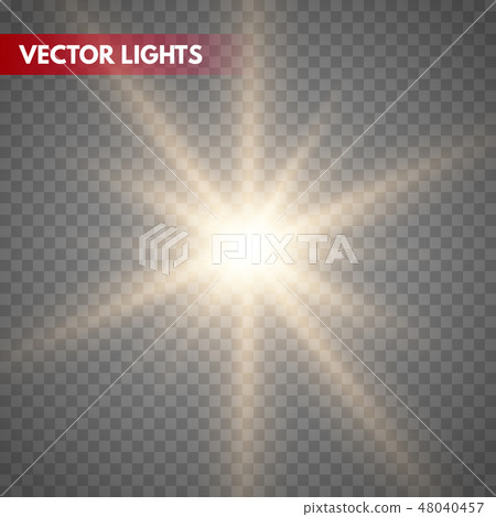 Glowing Light Stars with Sparkles.  48040457