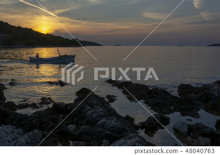 Sunset on Adriatic in Croatia 48040763