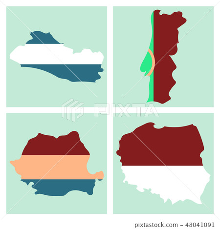 World map-countries in color on white background World map-countries in color on white background 48041091
