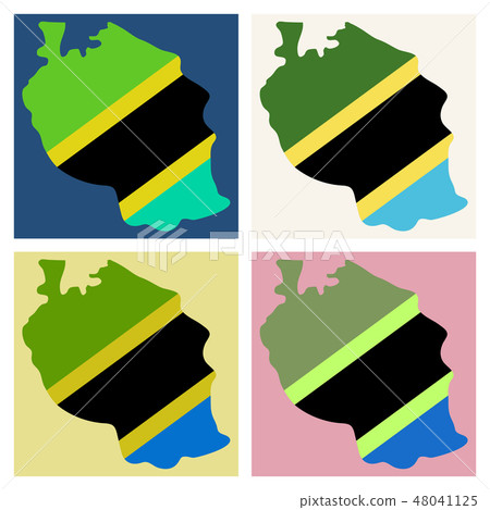 Vector map of the flag of the Tanzania 48041125
