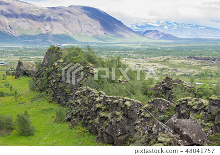 Thingvellir site, famous Icelandic landmark.  48041757