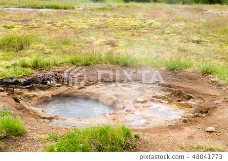 Strokkur geothermal area. Geysir geyser view 48041773
