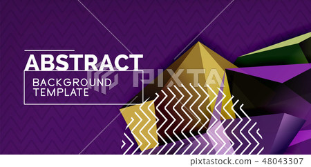 Triangular low poly background design Triangular low poly background design 48043307