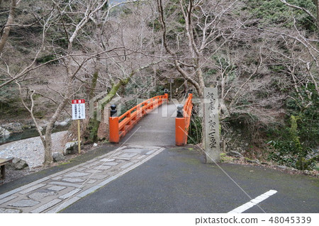 京都府京都市右京區西明寺入口和冬枯樹 48045339