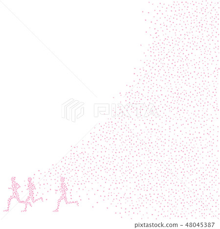 Cherry Blossom Snowstorm and Runner 48045387