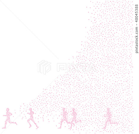 Cherry Blossom Snowstorm and Runner 48045388