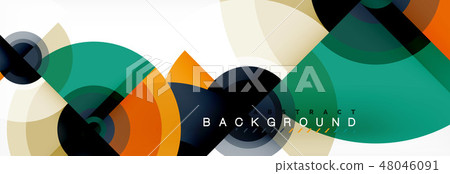 Circle abstract background with triangular shapes for modern design, cover, template, brochure Circle abstract background with triangular shapes for modern design, cover, template, brochure 48046091
