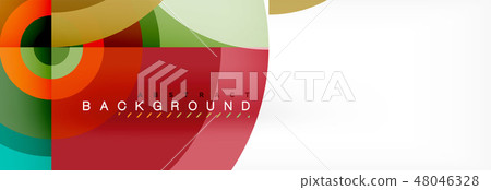 Flying circles geometric abstract background Flying circles geometric abstract background 48046328