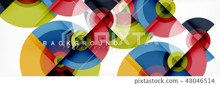 Circle geometric composition abstract background design, cover, template, brochure, flyer. Circle geometric composition abstract background design, cover, template, brochure, flyer. 48046514