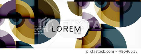 Vector circle composition, geometric minimal design illustration Vector circle composition, geometric minimal design illustration 48046515