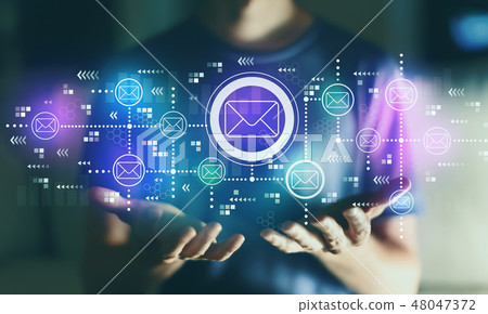Emails with young man Emails with young man 48047372