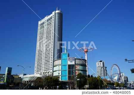 東京圓頂飯店和東京巨蛋城的風景<東京文京區的水道橋交叉口> 48048005