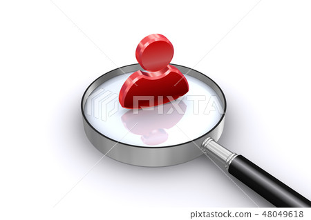 Magnifying glasses and people icon 48049618