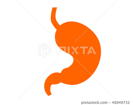 Organ stomach silhouette Pict-style illustration Organ stomach silhouette Pict-style illustration 48049732