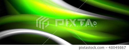Fluid color neon wave lines background, neon liquid color futuristic paint template Fluid color neon wave lines background, neon liquid color futuristic paint template 48049867