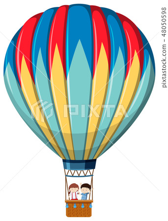 Isolated hot air balloon Isolated hot air balloon 48050598