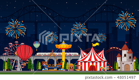 A night them park scene 48051497