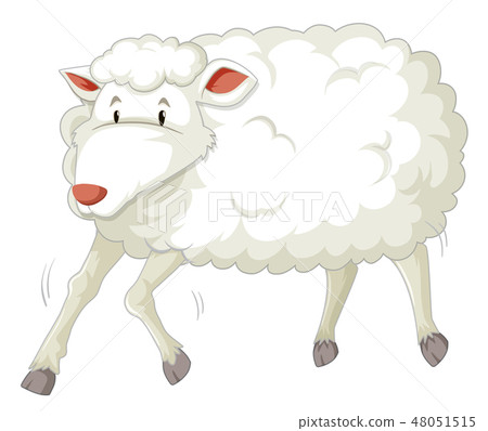 A white sheep character A white sheep character 48051515