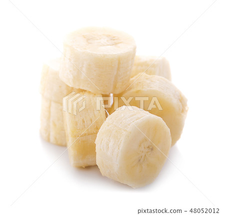 Banana slices isolated on white Clipping Path Banana slices isolated on white Clipping Path 48052012